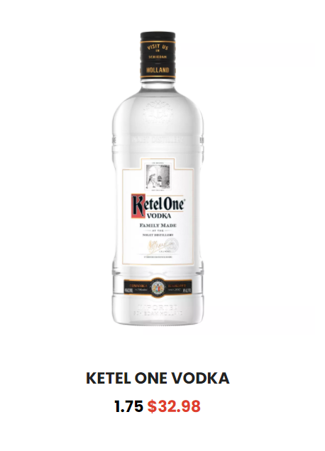 Liquor Holiday Gift Guide - November Specials - Ketel One Vodka