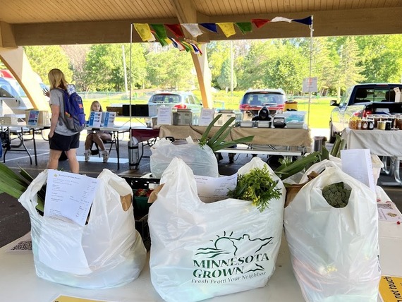 Richfield Farmers Market Food Hub orders in Minnesota Grown bags