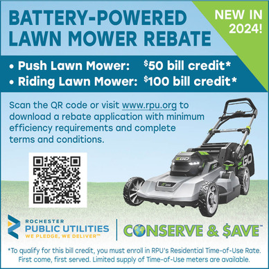 RPU Electric Lawn Mower Rebate Ad