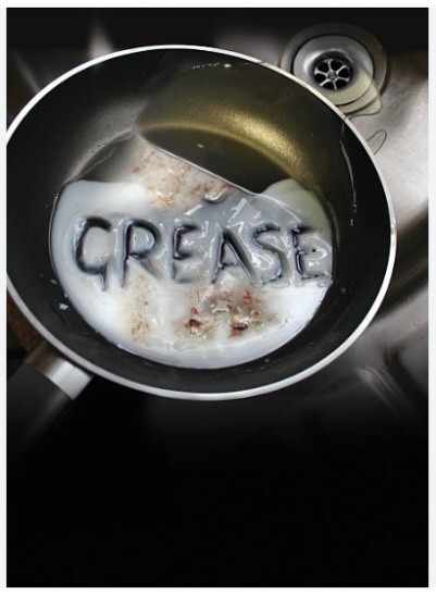 Grease in pan