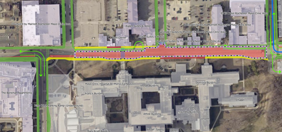 Map of sidewalk impacts
