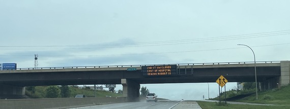 Photo of traffic sign on Highway 52