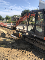 Construction work being done on 23rd Avenue