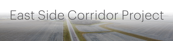 Birdseye view of CSAH 34 looking towards Owatonna