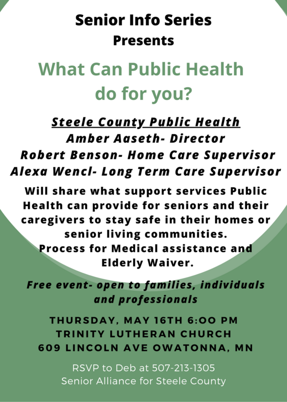 What can public health do for you? flyer
