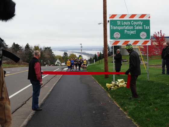 Marshall students running