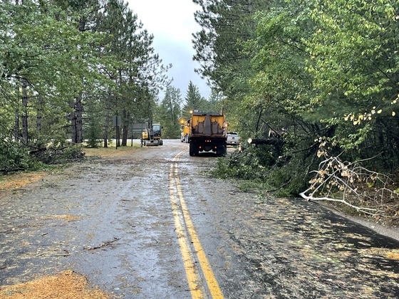 Storm damage clean up - Bass Lake Road