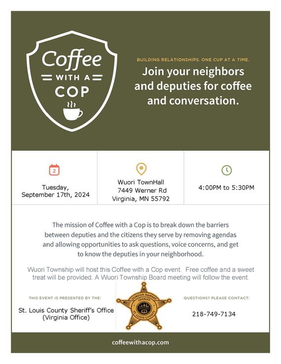 Coffee with a Cop - Wuori Township