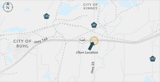 Map - J-turn construction