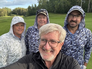 Golfing selfie