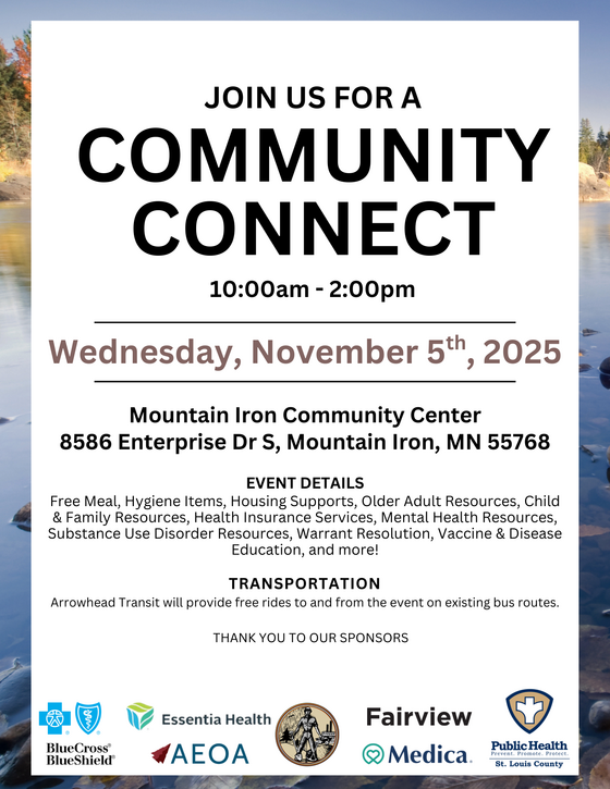 Mt Iron Community Connect flier