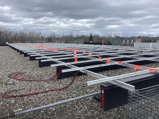 Whiteface solar installation - racking