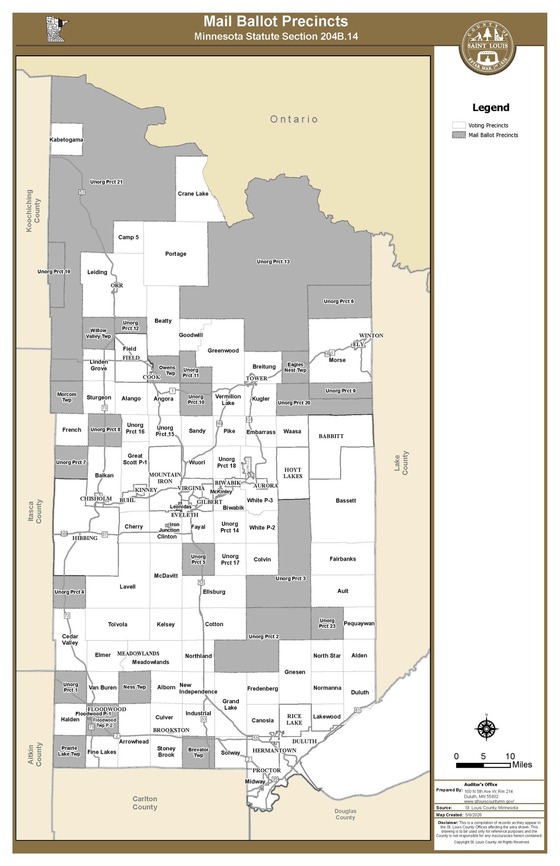 Mail Ballot District Map