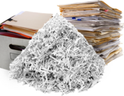 Pile of shredded paper