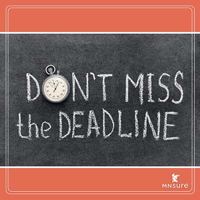 Don't miss the deadline