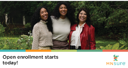 Open enrollment starts today! MNsure logo