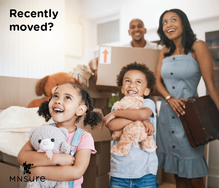 Recently moved? [family bringing moving boxes into new home]