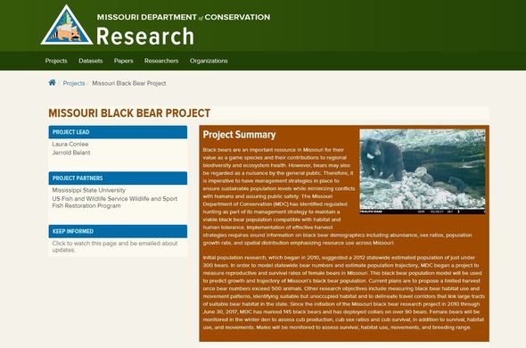 Black Bear Research Website