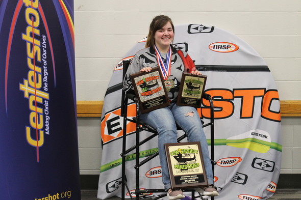 Ivy Walton poses with her NASP trophies.