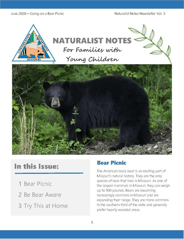 Naturalist Notes Page 1