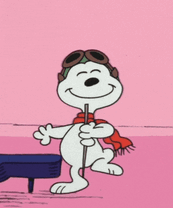 Snoopy dancing