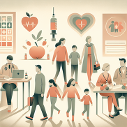 illustration symbolizing a family focused on health