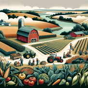 symbolic illustration of Missouri agriculture and food systems