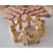 hands over people cut-outs