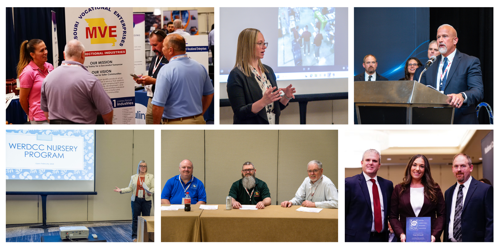 25 Things: We assembled a national gathering of correctional industries. Photo collage - correctional industries conference events and presentations