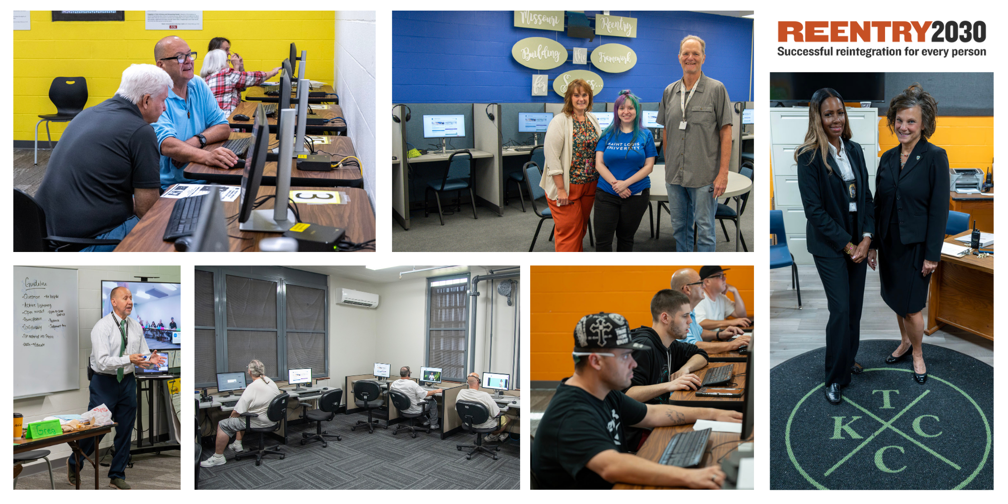 25 Things: We boosted reentry readiness. Photo collage - reentry centers and reentry conference