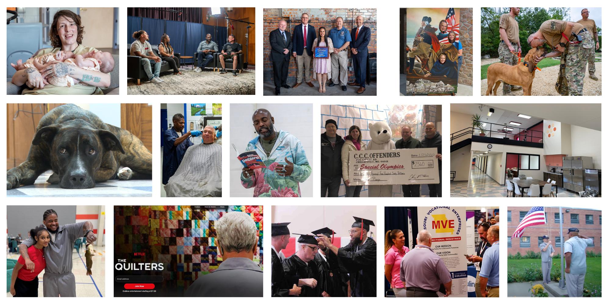 25 Things the Missouri Department of Corrections Did in 2025 collage of events that happened in 2025