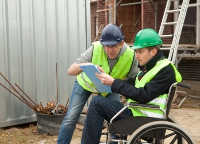 worker in wheelchair