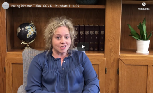 Director Tidball's COVID-19 update
