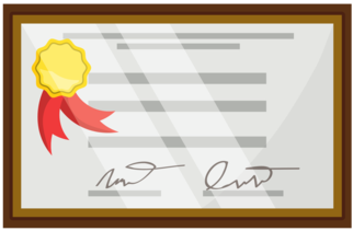 vectored graphic of certificate