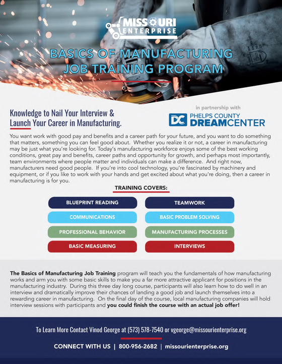 FSD- Basics of Manufacturing training flyer