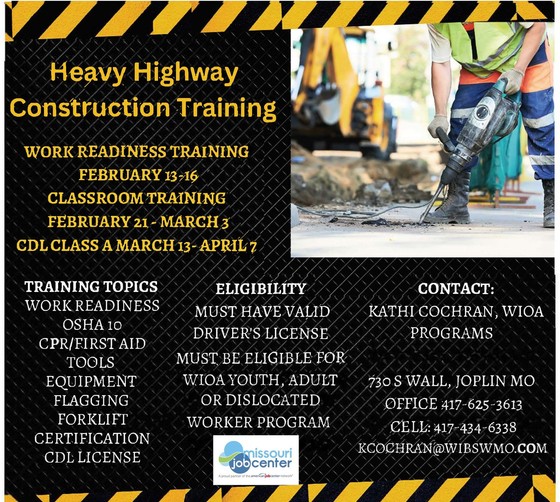 FSD- Highway Construction training flyer