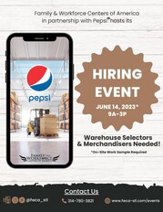 FSD- Pepsi hiring event flyer