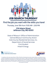 FSD- Job Search Thursday event flyer