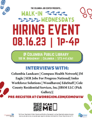 FSD- Walk in Wednesday hiring event flyer