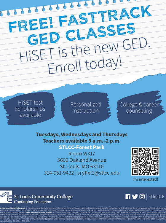 FSD- HiSet Classes from St Louis CC