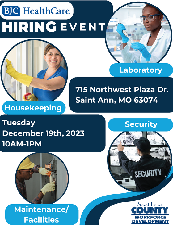 FSD- BJC Hiring Event flyer