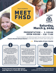 FSD- Francis Howell School Open house event flyer