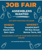 FSD- Handicraft Hiring Event flyer
