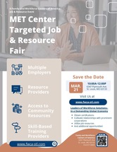 FSD- MET center hiring event flyer