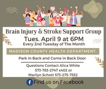 FSD- Madison County Brain & Stroke Support event flyer