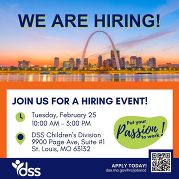 FSD- Children's Division hiring event flyer