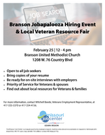 FSD- Branson Hiring Event flyer