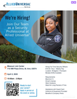 FSD- Allied Universal Hiring Event flyer