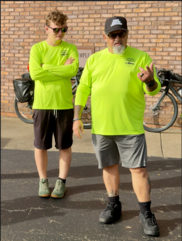 Jay Corbitt and his son as they embark on bike ride for awareness
