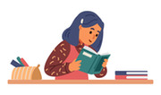 Student reading